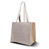 Juco draagtas - jute en katoen - 37 x 30 x 15 cm - lange zachte hengsels