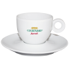 Elegant koffiekop en schotel - 150ml - porselein - wit