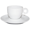 Elegant koffiekop en schotel - 150ml - porselein - wit