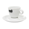 Espresso kop en schotel - 80ml - porselein - wit - klein oortje
