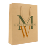Luxe papieren kraft tas 180 g/m² - A5+ - bruin - katoenen koord