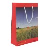Papieren tas 170 g/m² - A4 - wit - all over bedrukt - katoenen koord