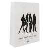 Luxe papieren tas 190 g/m² - A3 - zwart/wit - glanslaminaat - katoenen koord