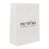 Luxe papieren tas 190 g/m² - A4 - zwart/wit - glanslaminaat - katoenen koord
