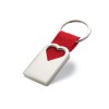 Bonheur sleutelhanger - metaal - 5.5 cm - polyester bandje - hartvormige uitsparing