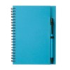 Bloquero notitieboek - gerecycled papier - 140 vellen - gerecycled balpen met blauwe inkt