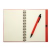 Bloquero notitieboek - gerecycled papier - 140 vellen - gerecycled balpen met blauwe inkt