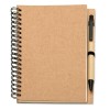 Bloquero notitieboek - gerecycled papier - 140 vellen - gerecycled balpen met blauwe inkt