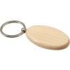 Katherine ovale sleutelhanger - hout - 6.2 cm
