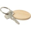 Katherine ovale sleutelhanger - hout - 6.2 cm