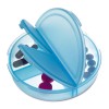 Pillendoosje frosted 7.5cm - kunststof - 3 vakken