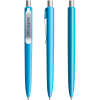 Prodir DS8 mat balpen - gerecycled kunststof - zwarte, blauwe inkt - metalen clip