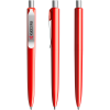 Prodir DS8 polished balpen - gerecycled kunststof - zwarte, blauwe inkt - metalen clip