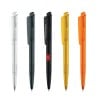 Senator Dart balpen - kunststof - zwarte, blauwe inkt - transparant - polished clip