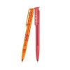 Senator Super Hit balpen - kunststof - zwarte, blauwe inkt - soft grip - transparant - polished clip