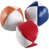 Set van 3 gekleurde jongleerballen in witte pouch