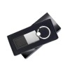 Columbus sleutelhanger - metaal - 9 cm - PU leren bandje - glimmende afwerking