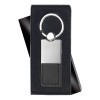 Columbus sleutelhanger - metaal - 9 cm - PU leren bandje - glimmende afwerking