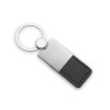 Columbus sleutelhanger - metaal - 9 cm - PU leren bandje - glimmende afwerking