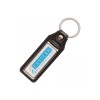 Rechthoek sleutelhanger - metaal - 10.7 cm - met doming label