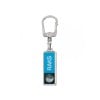 Rechthoek sleutelhanger - metaal - 10.8 cm - met doming label - met clip