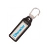 Rechthoek sleutelhanger - metaal - 11.4 cm - met doming label - met clip