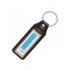 Rechthoek sleutelhanger - metaal - 10.7 cm - met doming label