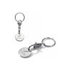 Sleutelhanger - metaal - 7.8 cm - met winkelwagenmuntje