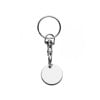 Sleutelhanger - metaal - 7.8 cm - met winkelwagenmuntje