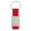Yip rechthoek sleutelhanger - metaal - 6.5 cm - gekleurd polyester lint