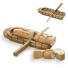 Stokbroodhouder 39,3 x 16,4 cm - bamboe - met mes