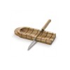 Stokbroodhouder 39,3 x 16,4 cm - bamboe - met mes