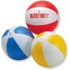 Strandbal - Ø 23,5 cm - PVC - gekleurde strepen - opblaasbaar