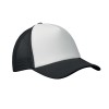 Trucker baseball cap - polyester - 5 panelen - gekleurde klep - druksluiting