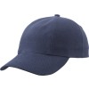 Turned 6 panel cap - katoen - gestoffeerde satijnen zweetband - metalen clipsluiting