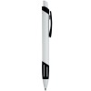UMA Stripe balpen - kunststof - blauwe inkt - rubberen grip - drukknop