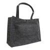 Draagtas - vilt - 45 x 33 cm - drukknoop sluiting