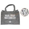 Draagtas - vilt - 37 x 20 cm - drukknoop sluiting
