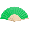 Folklore handwaaier - polyester - 42 x 23 cm - houten handvat