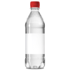 Waterflesje (gevuld) 500 ml - rPET - platte dop