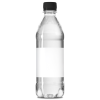 Waterflesje (gevuld) 500 ml - rPET - platte dop
