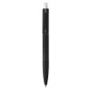 X3 balpen - kunststof - blauwe inkt - smooth touch - zwart