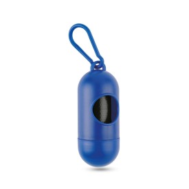 Container met 10 vuilniszakjes - kunststof - 10 cm - met karabijnhaak