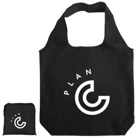 Recycle bag winkeltas - rPET polyester - 190T - 46 x 12 x 42 cm - vastgestikt opvouwzakje
