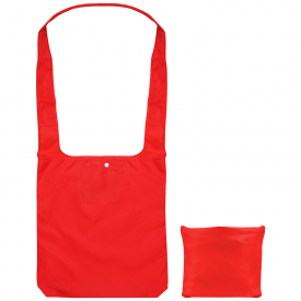 100% RPET opvouwbare crossbody tas-Rood
