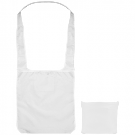 100% RPET opvouwbare crossbody tas-Wit