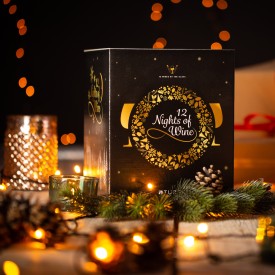 12 Nights of Wine kalender - rPET tubes - 22.1x19.4x24.5cm