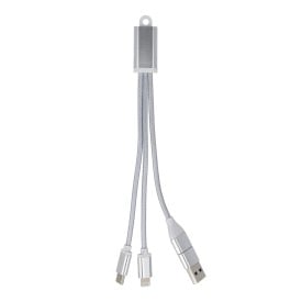 2-in-1 Oplaadkabel USB-A/C naar USB-C & Lightning Aluminium