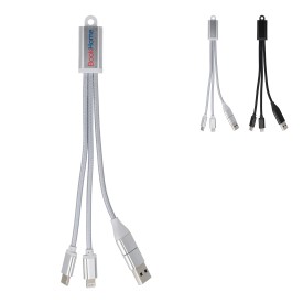 2-in-1 Oplaadkabel USB-A/C naar USB-C & Lightning Aluminium