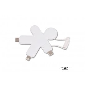 Xoopar Buddy oplaadkabel - gerecycled kunststof - sleutelhanger